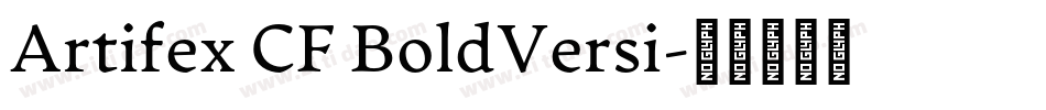 Artifex CF BoldVersi字体转换